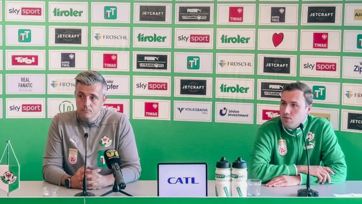 Pressekonferenz vor dem Nachtragsspiel gegen den TSV Egger Glas Hartberg